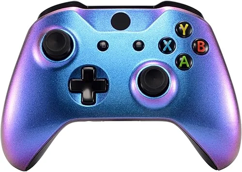eXtremeRate Purple and Blue Chameleon Front Housing Shell Faceplate for Xbox One X S Controller Model 1708 – Controller NOT Included