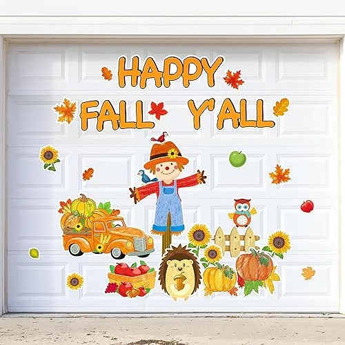 Fall Decorations Garage Door Magnets: Happy Thanksgiving Magnetic Car Refrigerator Fridge Holiday Decor,35 PCS