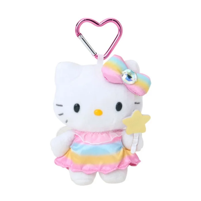 Fantasy Elf Series Heart Buckle Plush Pendant Rainbow Style [Hello Kitty]