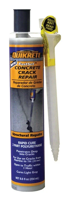 Fast Set Crack Repair, 8.6 Ounce Tube, Ready to Use Concrete Crack Filler