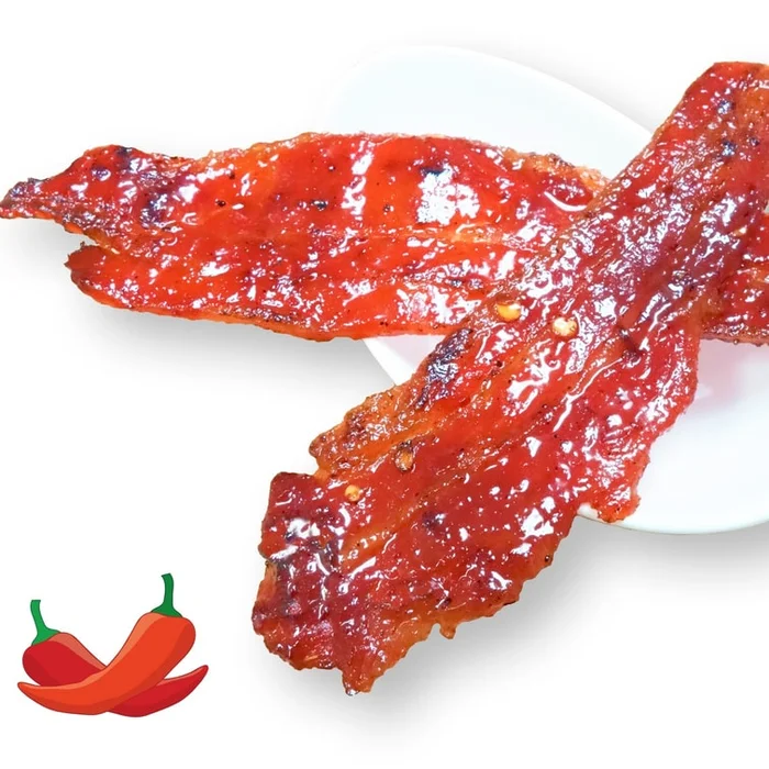 Fired-Grilled Bacon Jerky (Spicy flavor 8 ounce) authentic Singapore-style jerky 226g