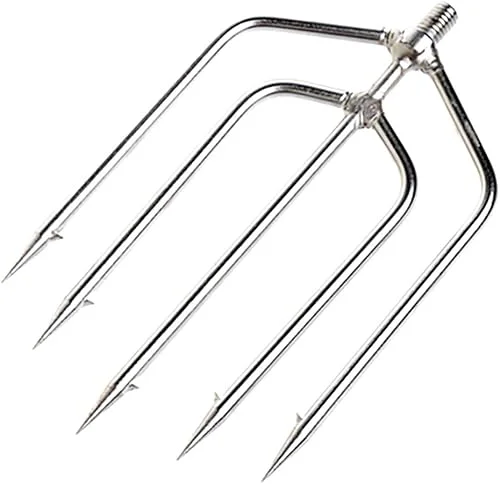 Fishing Harpoon 3-Prong 5-Prong Stainless Steel Fishing Gig Gaff Hook with 8mm Screw