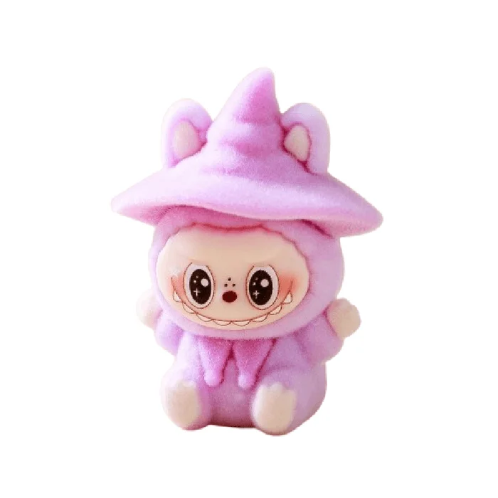 Flocking Magician Bubu Mengli Blind Bag Handmade diy Accessory Hanging Ornament Trendy Toy (13g per piece) Light purple