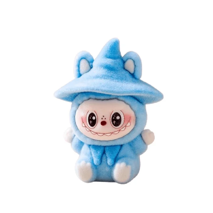 Flocking Magician Bubu Mengli Blind Bag Handmade diy Accessory Hanging Ornament Trendy Toy (13g per piece) Light blue