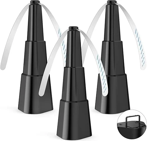 Fly Fans for Tables, Fly Fan Outdoor Indoor Keep Flies Away, Portable Table Top Fly Fan Fly Spinner with Holographic Blades, Fly Deterrent for Picnic, BBQ, Restaurant, Party, Home, 3 Pack