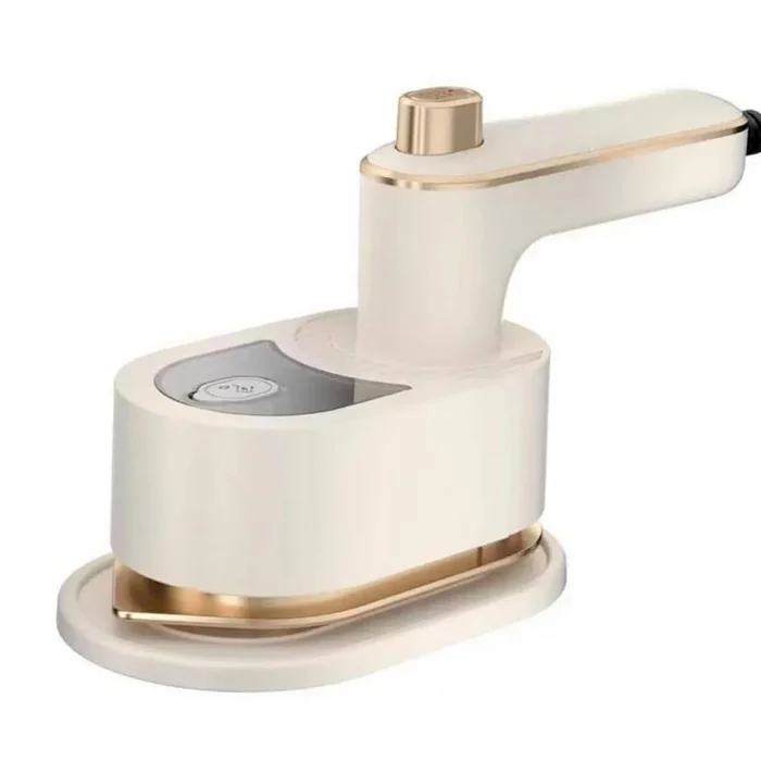 Foldable Mini Steam Iron 10s Quick Heat 3D Energy-Concentrating Design Anti-scald Base Beige 110V