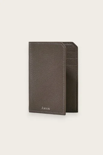 Folding Credit Card Holder – Aman Grey