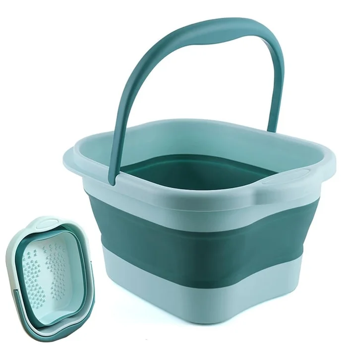 Foot Bath 15L(4 GL) Collapsible Foot Soak Tub with Handle Foot Spa Bath Massage