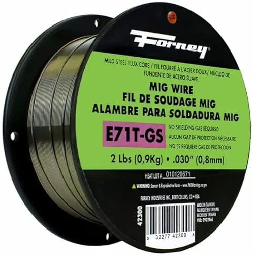 Forney 42300 Flux Core Mig Wire, Mild Steel E71TGS.030-Diameter, 2-Pound Spool, Silver, Pack of 1
