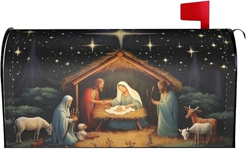 Foruidea USA Patriotic Firefighter Thin Red Line Flag Mailbox Covers Magnetic Mailbox Wraps Post Letter Box Cover Standard Oversize 25.5×21 MailWrap Garden Home Decor