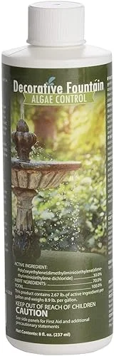 Fountain Algaecide and Clarifier – 8oz – Kills and Inhibits All Types of Algae Growth, Formulated for Small Ponds and Water Features, Treats up to 8,000 Gallons