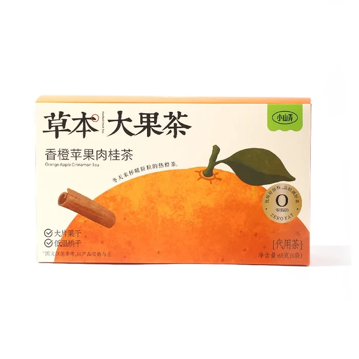 [Fruit tea that young people all love to drink] Orange Apple Cinnamon Tea 65g (5 bags) [Warm the heart and stomach]