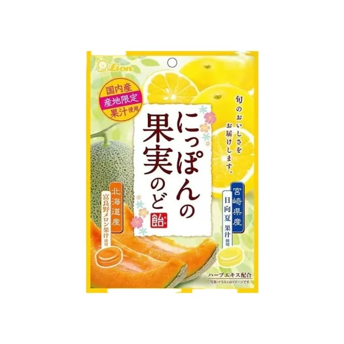 Fruits Series – Furano Melon & Hyuganatsu Citrus Throat lozenges 71g