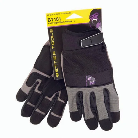 Full Finger Work Gloves – 1 Pair Size L