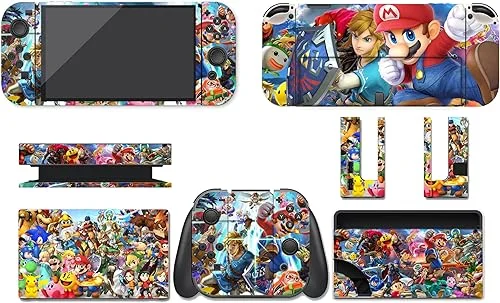 Full Wrap Skin for switch oled Anime, Protector Skin Cover Matte Vinyl Decal Stickers（Only switch oled）