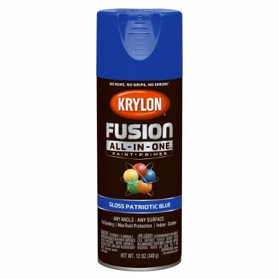 Fusion All-in-one Spray Paint + Primer, Gloss Patriotic Blue, 12-oz.