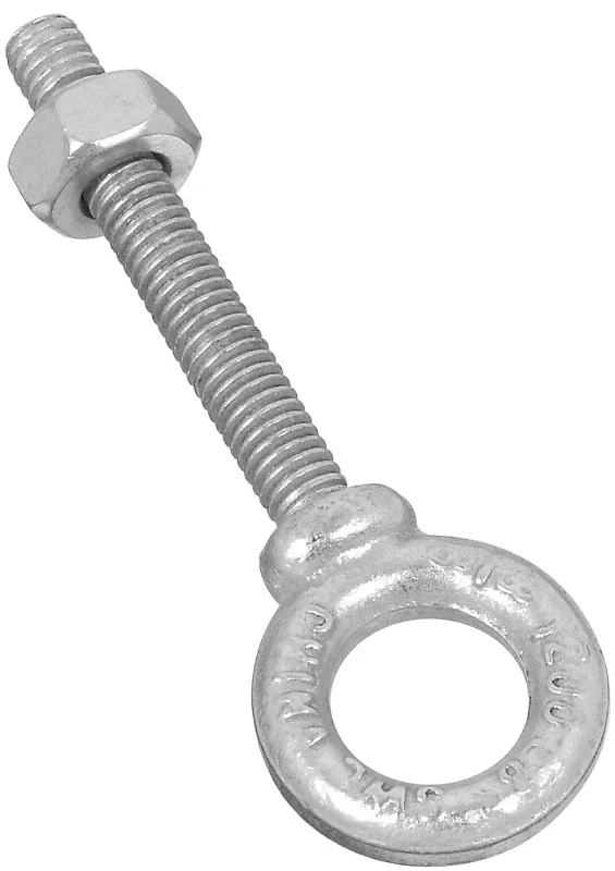 Galvanized Forged Eye Bolt, 3/8 Inch Diameter By 2-1/2 Inch Length