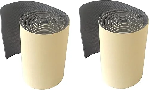 Garage Wall Protector for Car Doors, Self Adhesive and Thick Foam Guard Bumper, for Indoor or Outdoor use, 79’x 8’x 0.2′, Black (Pack of 2)