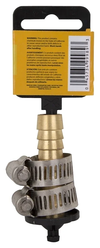 Gb91053l 1/2 Inch Brass Hose Mender With Clamps For Garden Hose Repair