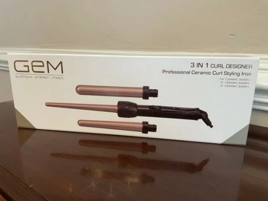 GEM 3 in 1 Curl Designer Professional Ceramic Styling Iron