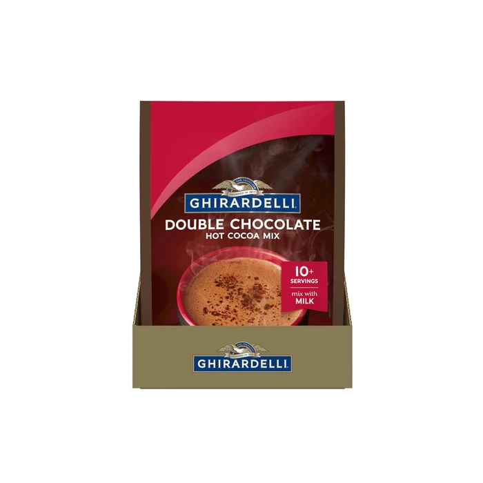 Ghirardelli Double Chocolate Hot Chocolate Pouch-0.67 lbs.-6/Case