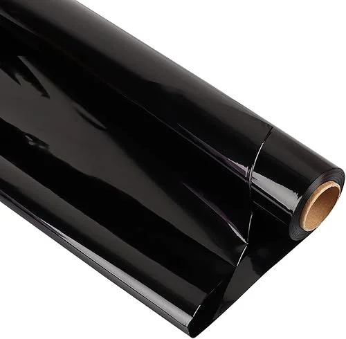Giiffu Cellophane Wrap Roll Black, 34 In Wide X 100 Ft Long, 3 Mil Thick Translucent Black Cellophane Wrapping Paper, Colorful Cello for Gifts, Baskets, Treats, DIY Arts Crafts Décor