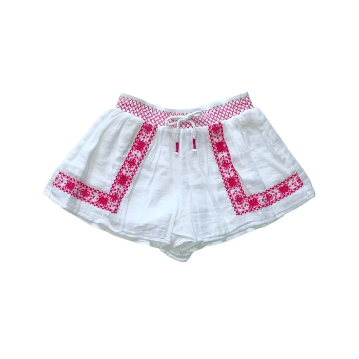 Girls Cotton Smocked Shorts