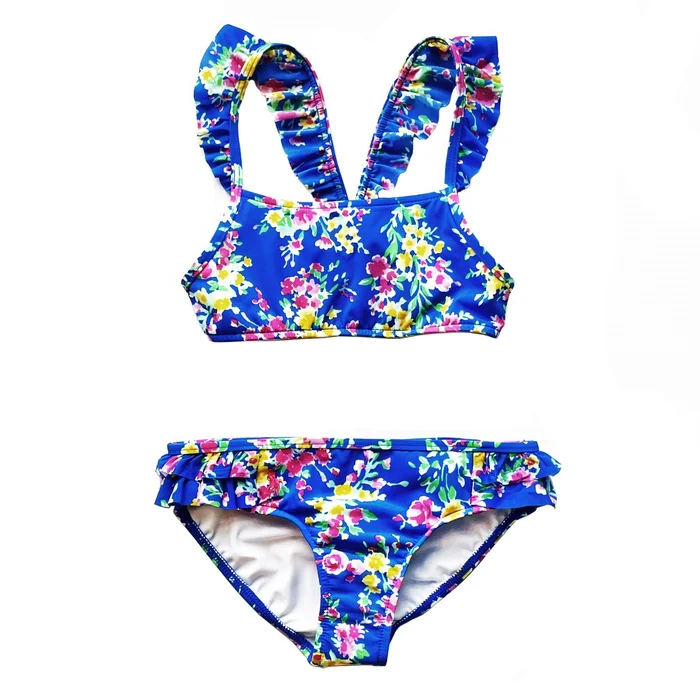 Girls Floral 2 Piece Swimsuit