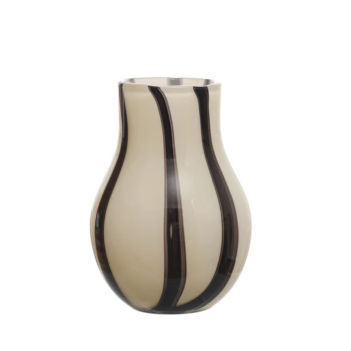 Glass Vase with Stripes