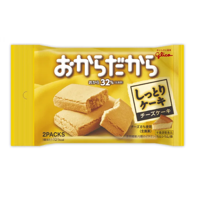 Glico Okaradakara low calorie cheesecake Cookies 2 Pieces