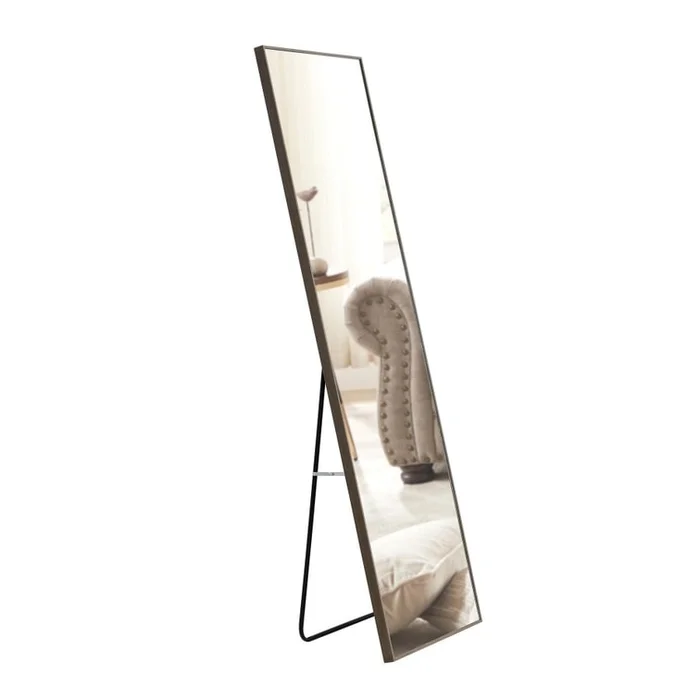 Gray solid wood frame full-length mirror 1 for direct mail to the United States