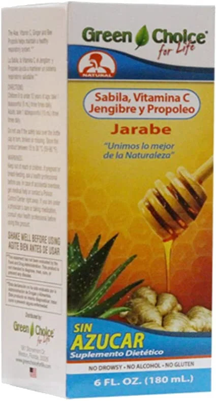 Green Choice For Life Sabila, Vitamin C Jengibre Y propoleo jarabe