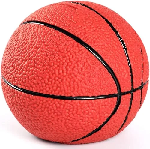 H&W Basketball Piggy Bank for Boys, Shatterproof Basketball Sports Themed Coin Bank, Large Size, Gift for Kids(L Size)