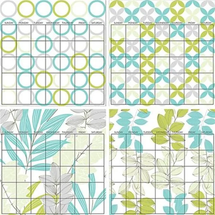 Habitat 4-Piece Dry Erase Calendar – Peel N Stick