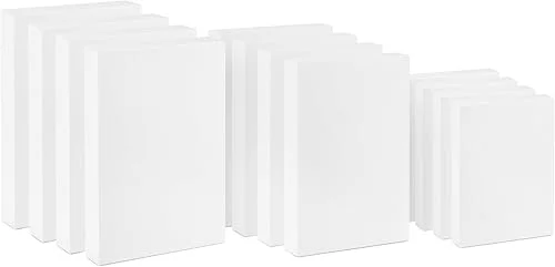 Hallmark White Gift Boxes, Assorted Sizes (12 Boxes with Lids: 4 Small 11′, 4 Medium 14′, 4 Large 16′) for Birthdays, Mother's Day, Baby Showers and More
