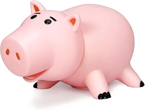 Hamm Piggy Bank Cute Pink Pig Money Box Plastic Saving Coin Box with Color Package Money Bank Great Gift Toy for Kid Children Girls Boys