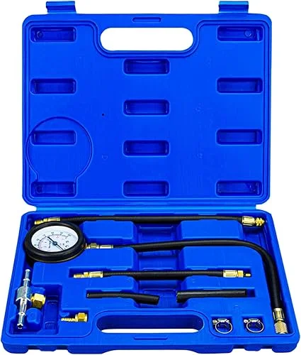 Handor Fuel Pressure Gauge Fuel Pressure Test Kit, Fuel Injection Pump Pressure Tester Gauge Kit 0-100PSI Car Gasoline Gas Fuel Oil Injector Test Manometer Tool Set