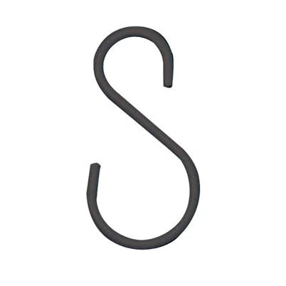 Hanging Plant Extender S Hook, Black, 3.5-in., 2-pk.