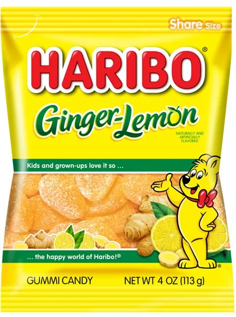 Haribo Ginger-Lemon Gummies – 4oz Bag