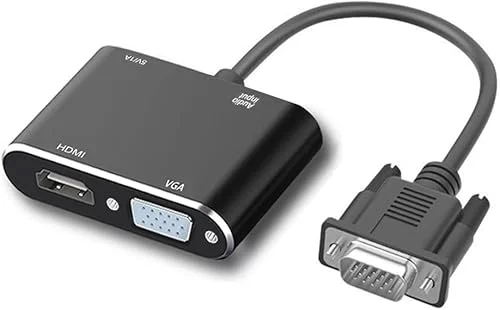 HDMI VGA Adapter, VGA to HDMI Adapter with Audio Cable and USB Cable for High Definition Display, for Desktop, Laptop,PC, Monitor, Projector, HDTV Devices