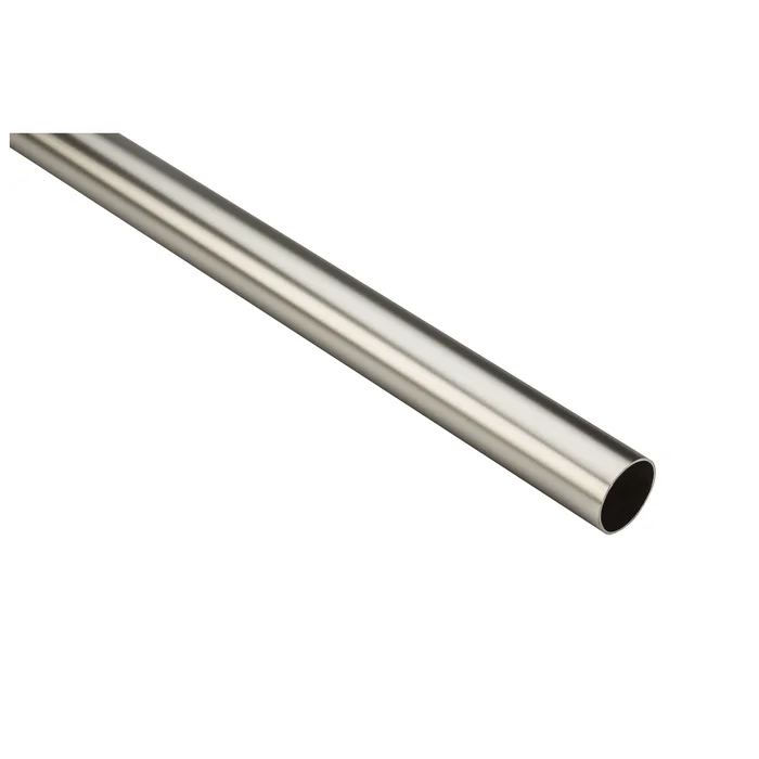 Heavy-duty Closet Rod In Satin Nickel Finish, 8 Feet Length