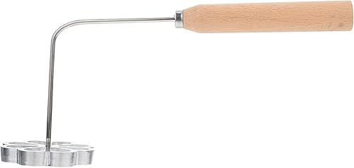 Hemoton Bunuelos Mold with Handle Molde para Bunuelos de Viento Molde para Gelatinas Waffle Molds Rosette Iron Mold for Rosette Bun- uelos Cookie Fried Snack Funnel Cake Ring