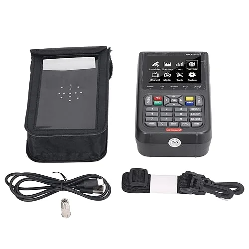 Hilitand Satellite Finder Meter Finder Meter for Dish Network FTA Built in Battery LCD Screen for Adjusting Sat TV Dish