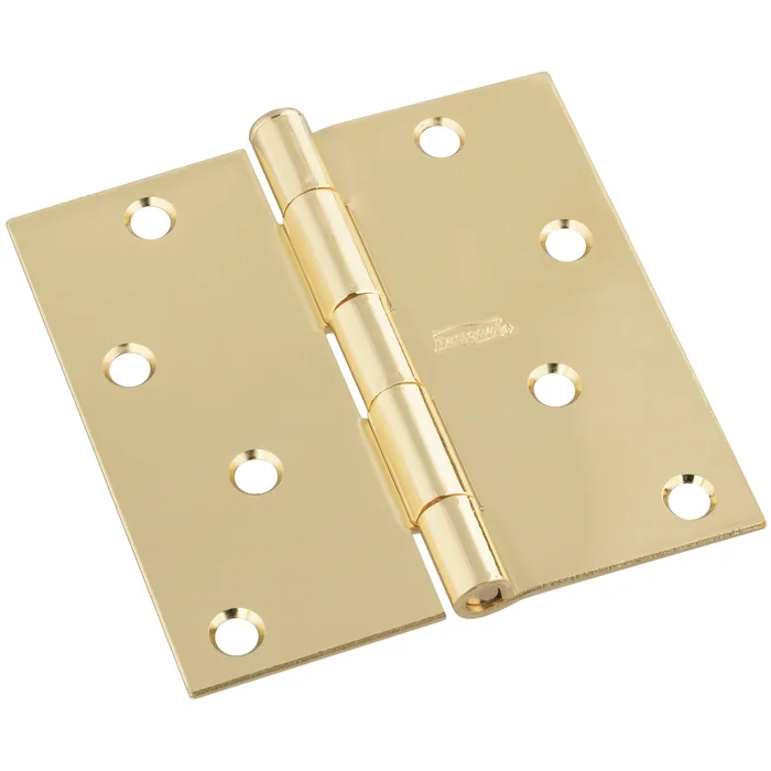 Hinge Door 4in Sq Cnr Pol Brs