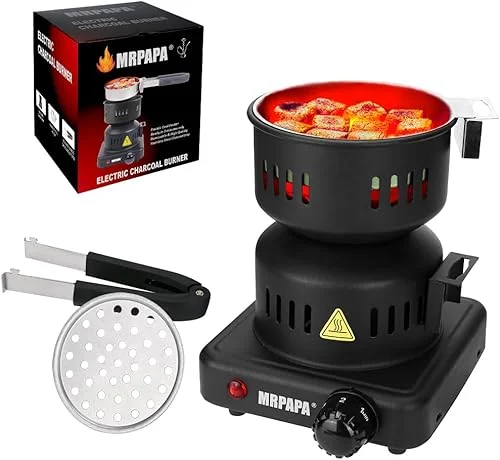 Hookah Coal Burner – Mrpapa Electric Charcoal Starter, Electric Stove ETL Approved Durable Multipurpose Electric Stove 120v~600w,Overheat Protection Hookah Coconut Coals Burner