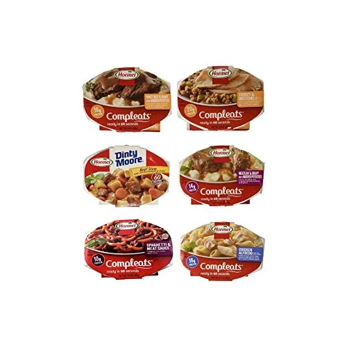 Hormel Compleats Meals – Variety Flavors (6 Count – 7.5 to 10 Ounce Microwavable Bowls)