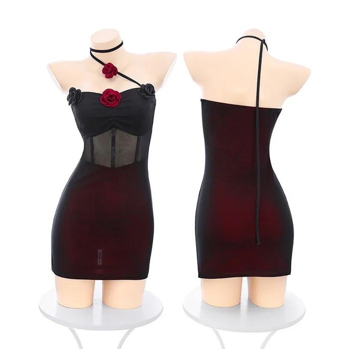 Hot tube top hip dress sexy pure desire nightclub date off-shoulder temptation sexy lingerie 1 piece