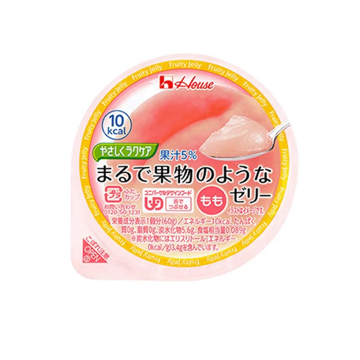 House Foods Mild Latex Jelly Peach Flavor 60g 360 Days