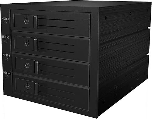 ICY BOX 4-Way 3.5 Inch Backplane for 3X 5, 25 Inch Bay, SAS III 12 Gbit/S and SATA III 6 Gbps, Mini SAS HD Host, Fan 60610