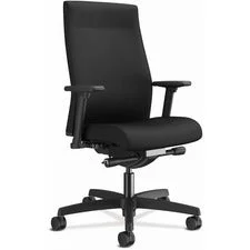 Ignition 2.0 Upholstered Mid-back Task Chair With Lumbar, Supports Up To 300 Lb, 17″ To 22″ Seat Height, Black